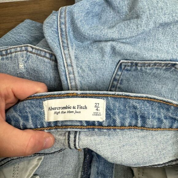 Abercrombie & fitch high rise mom jean women’s size 27 blue - Picture 7 of 10